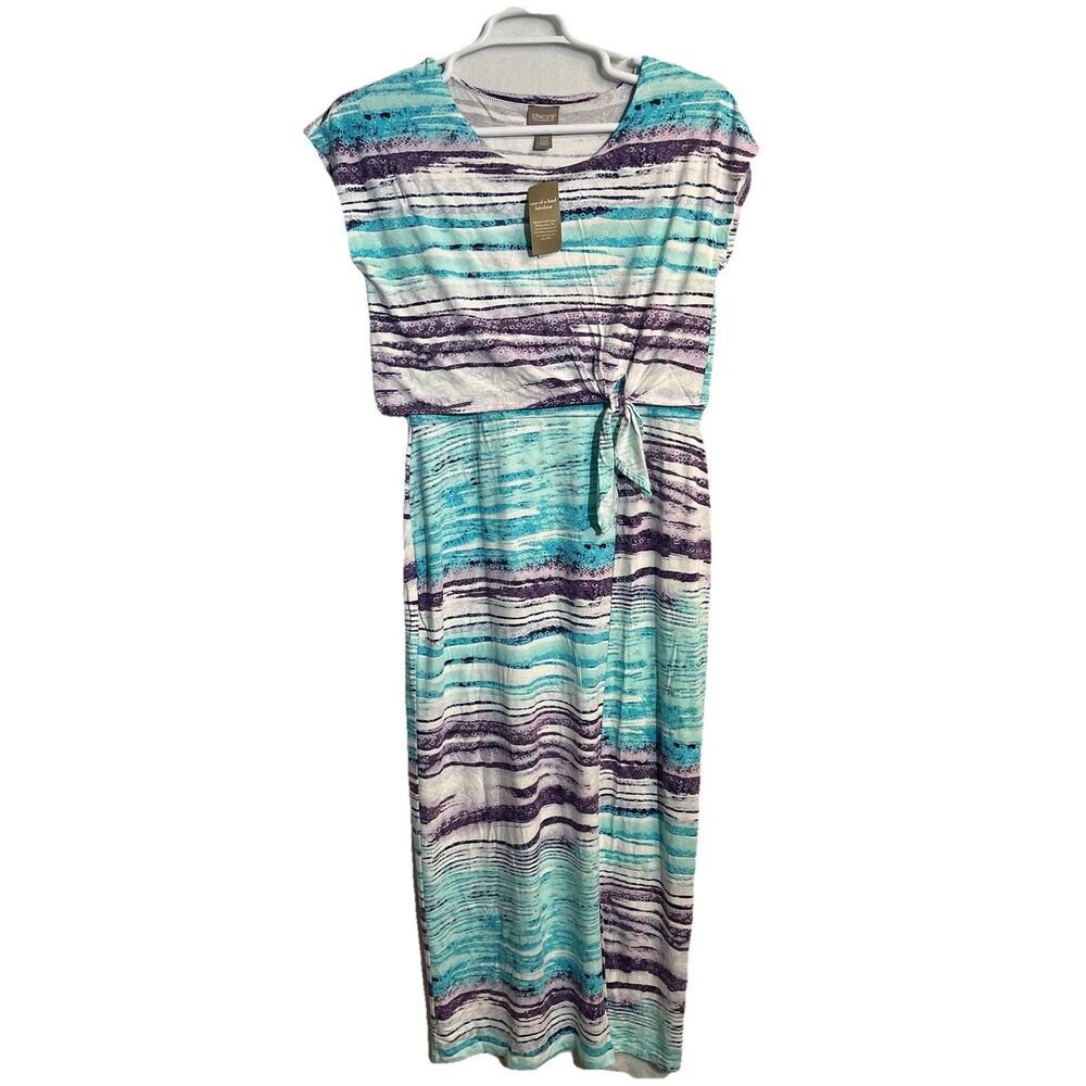 Chicos‎ Maxi Dress Women’s Size 1 Tie Dye Ellie Popover Bodice Overlay Breezy